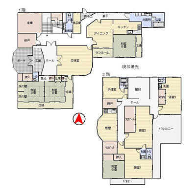 諏訪市城南二丁目 中古住宅 間取図