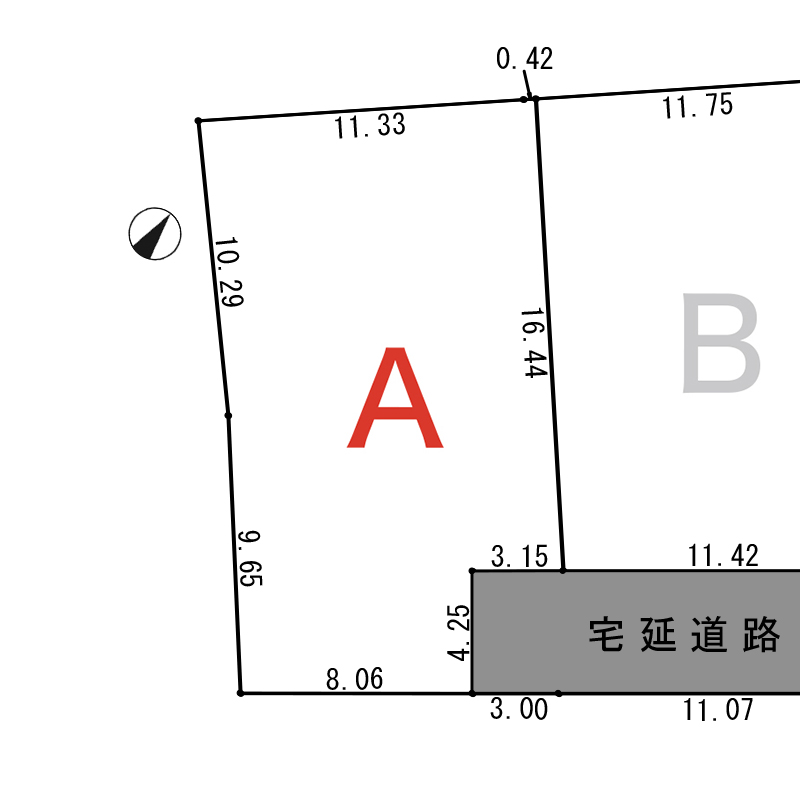 諏訪市高島三丁目　全３区画分譲地　Ａ区画